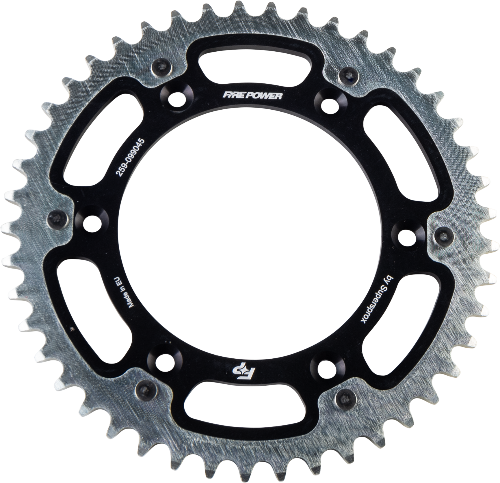 REAR SPROCKET HYBRID 45T BLK/SIL