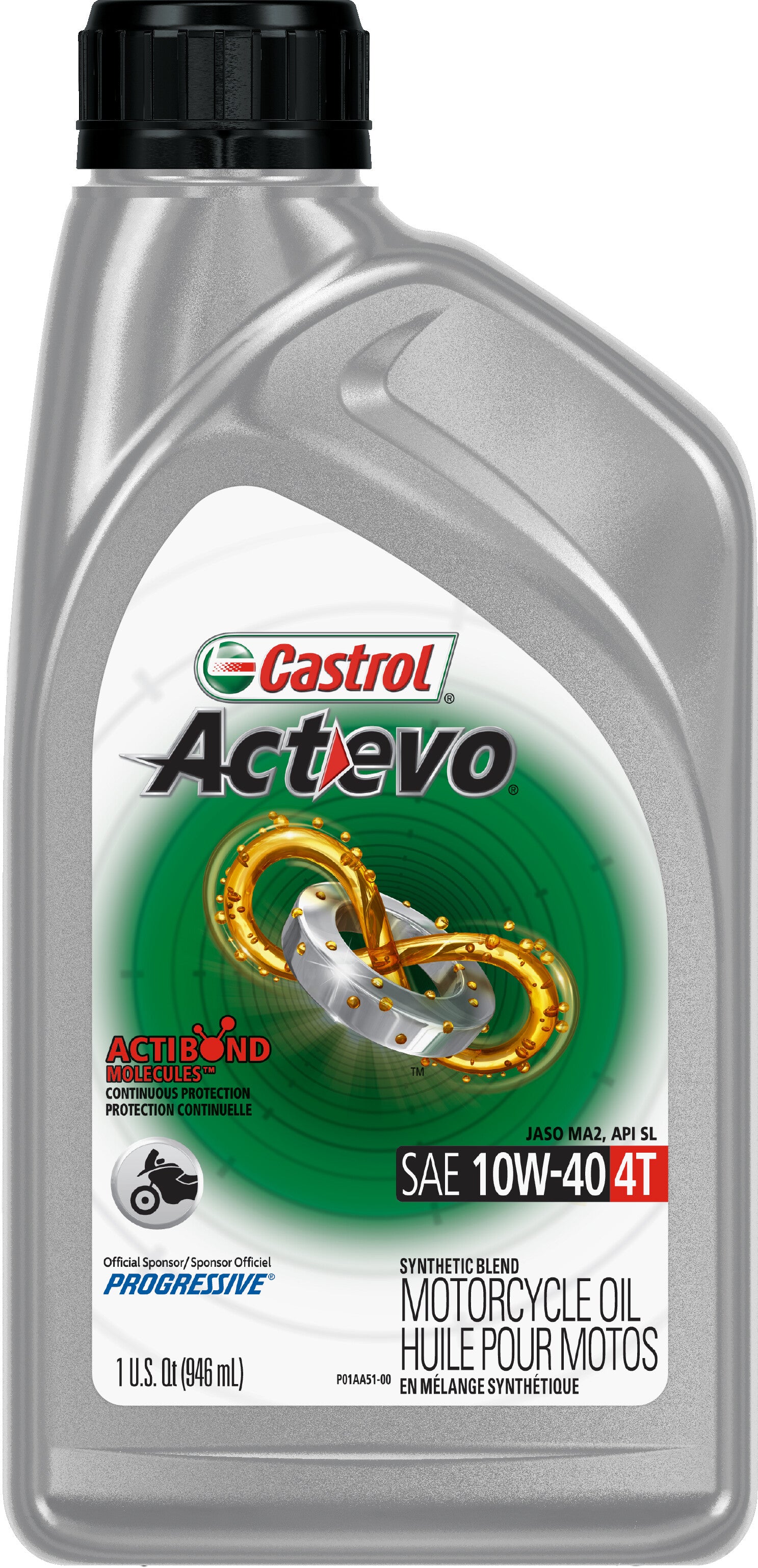 ACT>EVO SYNTHETIC BLEND OIL 4T 10W40 1QT