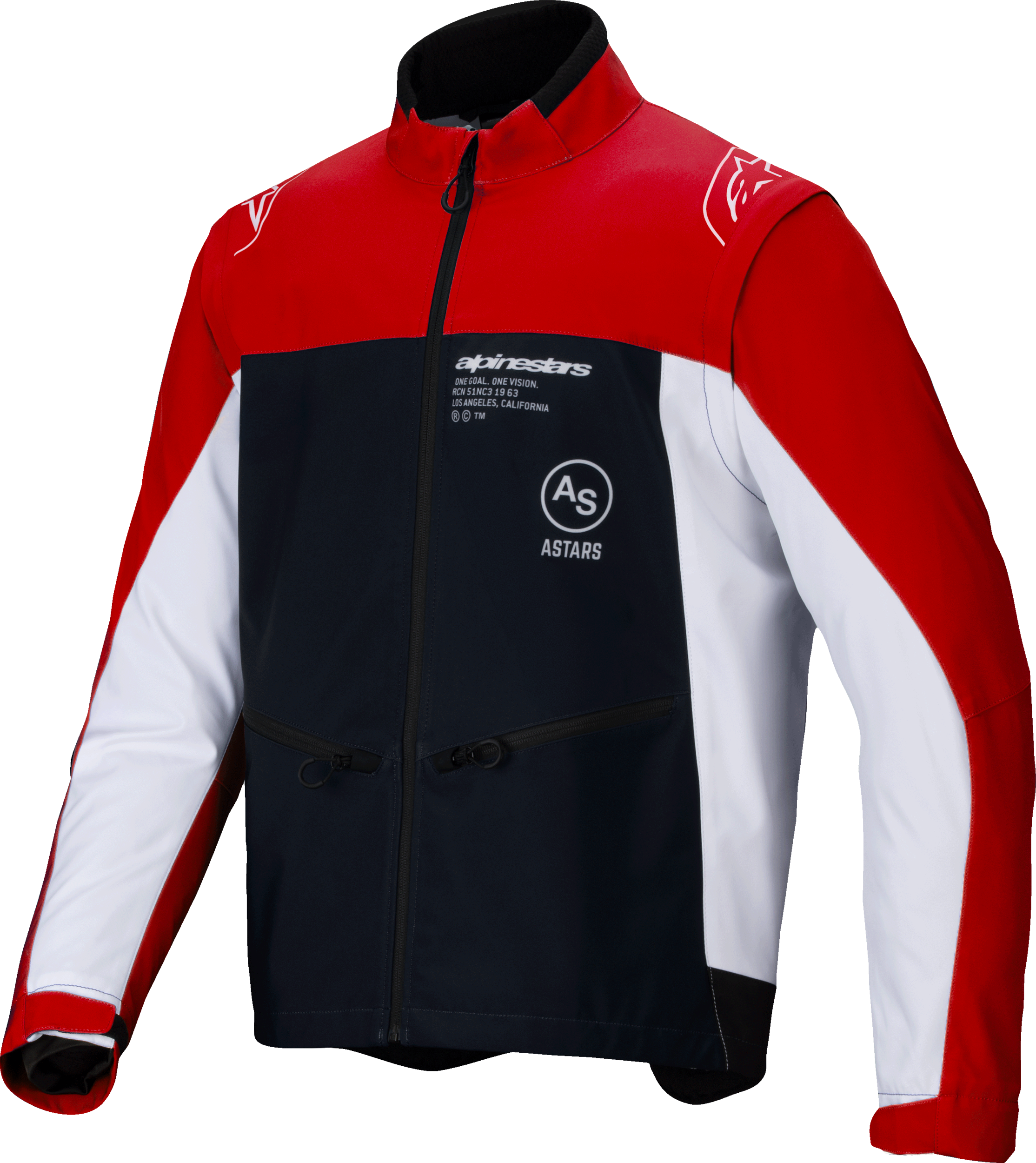 LITE-DURA SOFTSHELL JACKET BLACK/BRIGHT RED/WHITE 2X