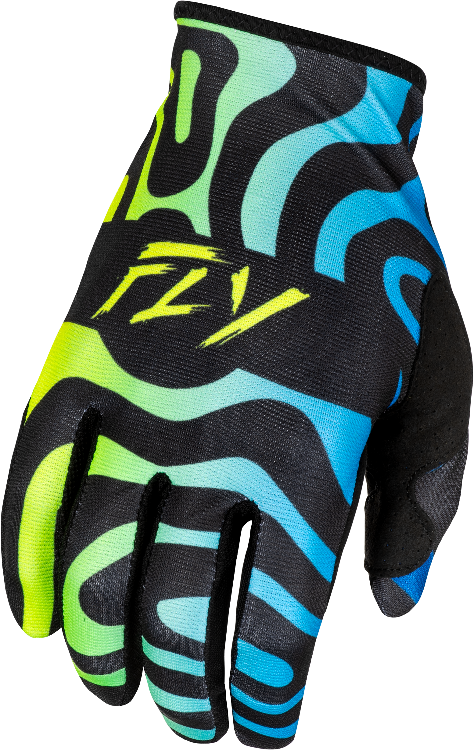 YOUTH LITE ZEN GLOVES BLACK/BLUE/HI-VIS YL