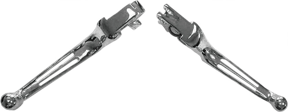 2-SLOT LEVER SET CHROME BIG TWIN 07-17