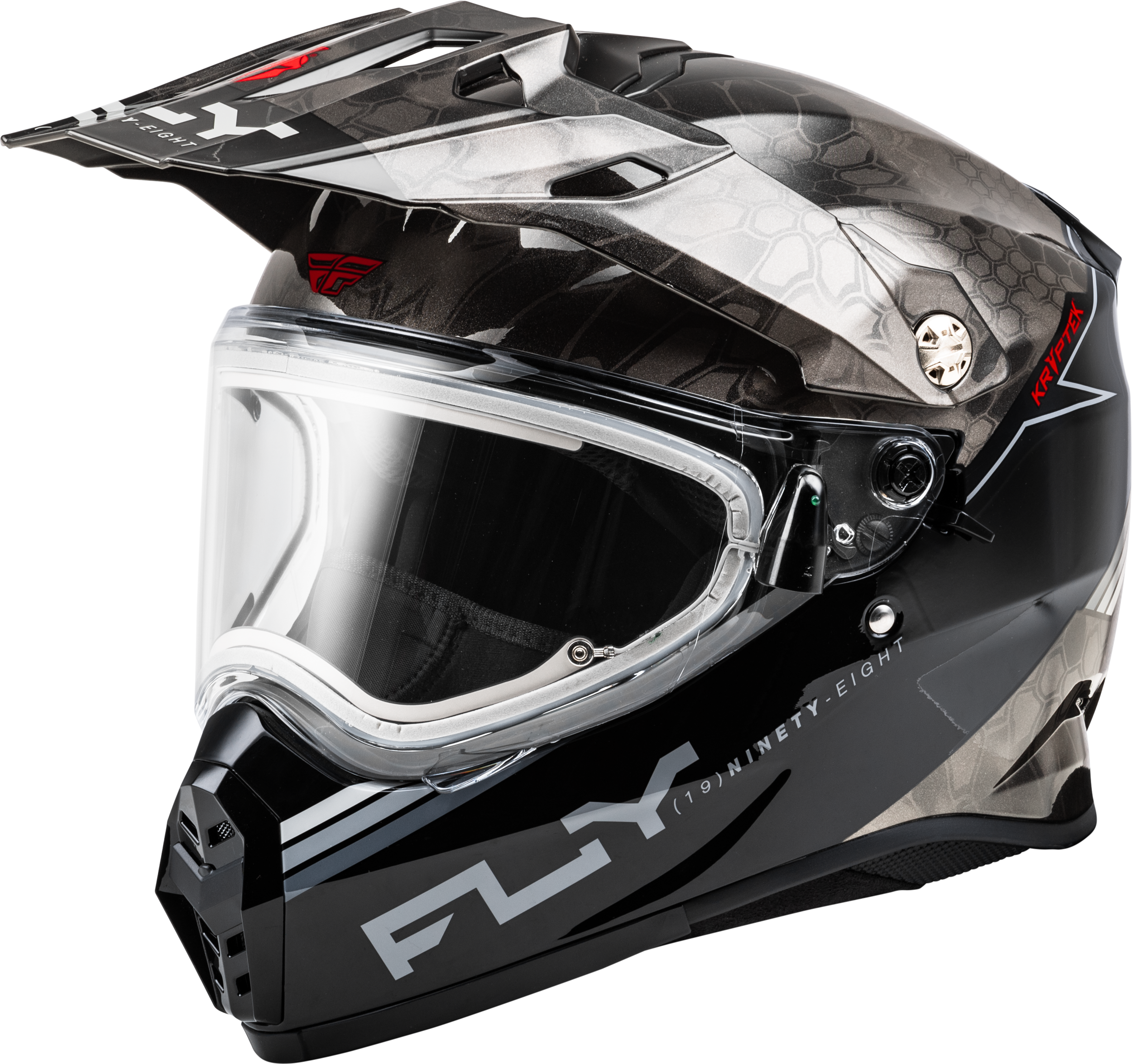 TREKKER CW CONCEAL HELMET ELEC SHLD BLACK/GREY/WHITE SM