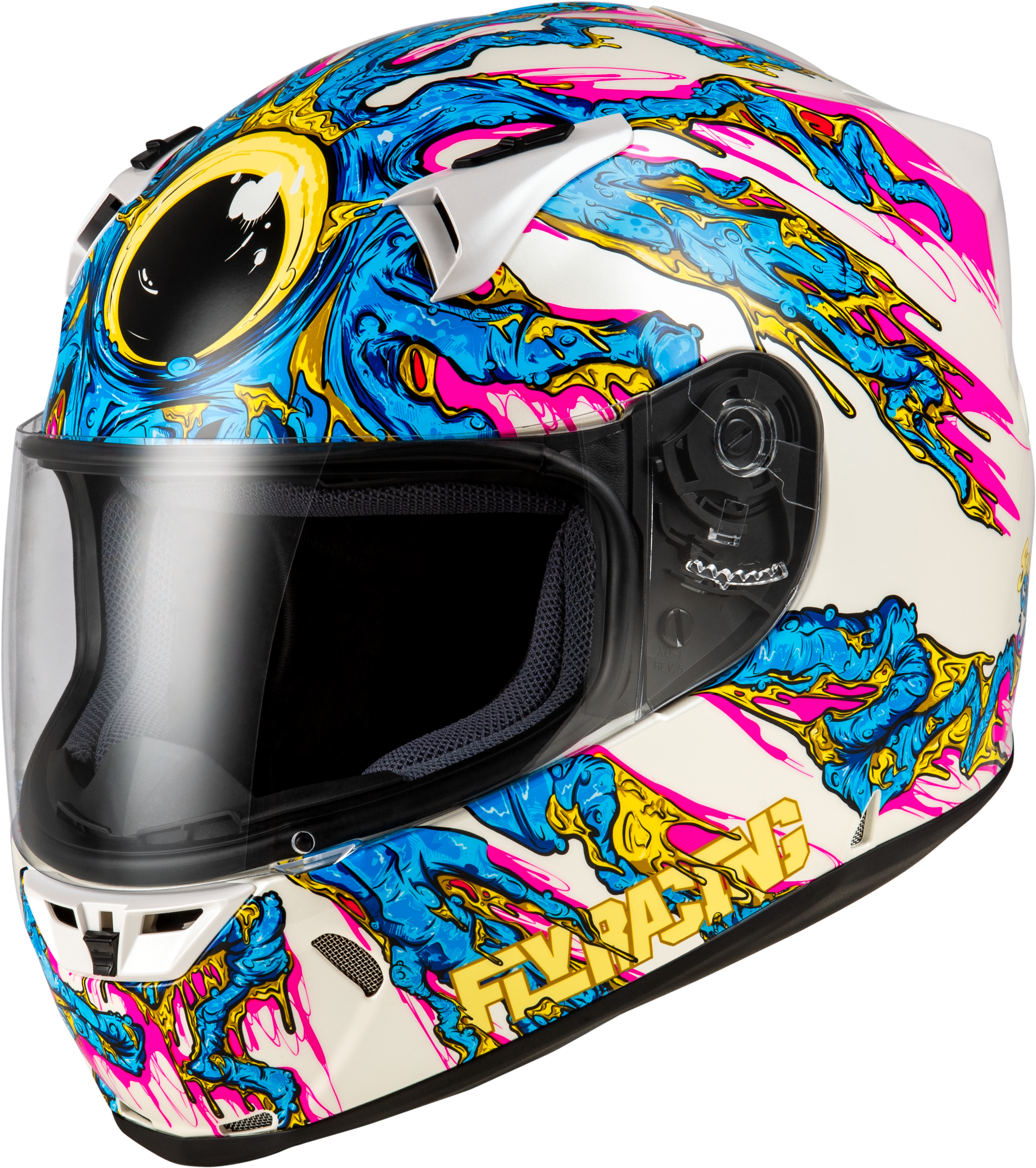 REVOLT SPACE CREEP HELMET LIGHT BLUE/WHITE/PINK LG