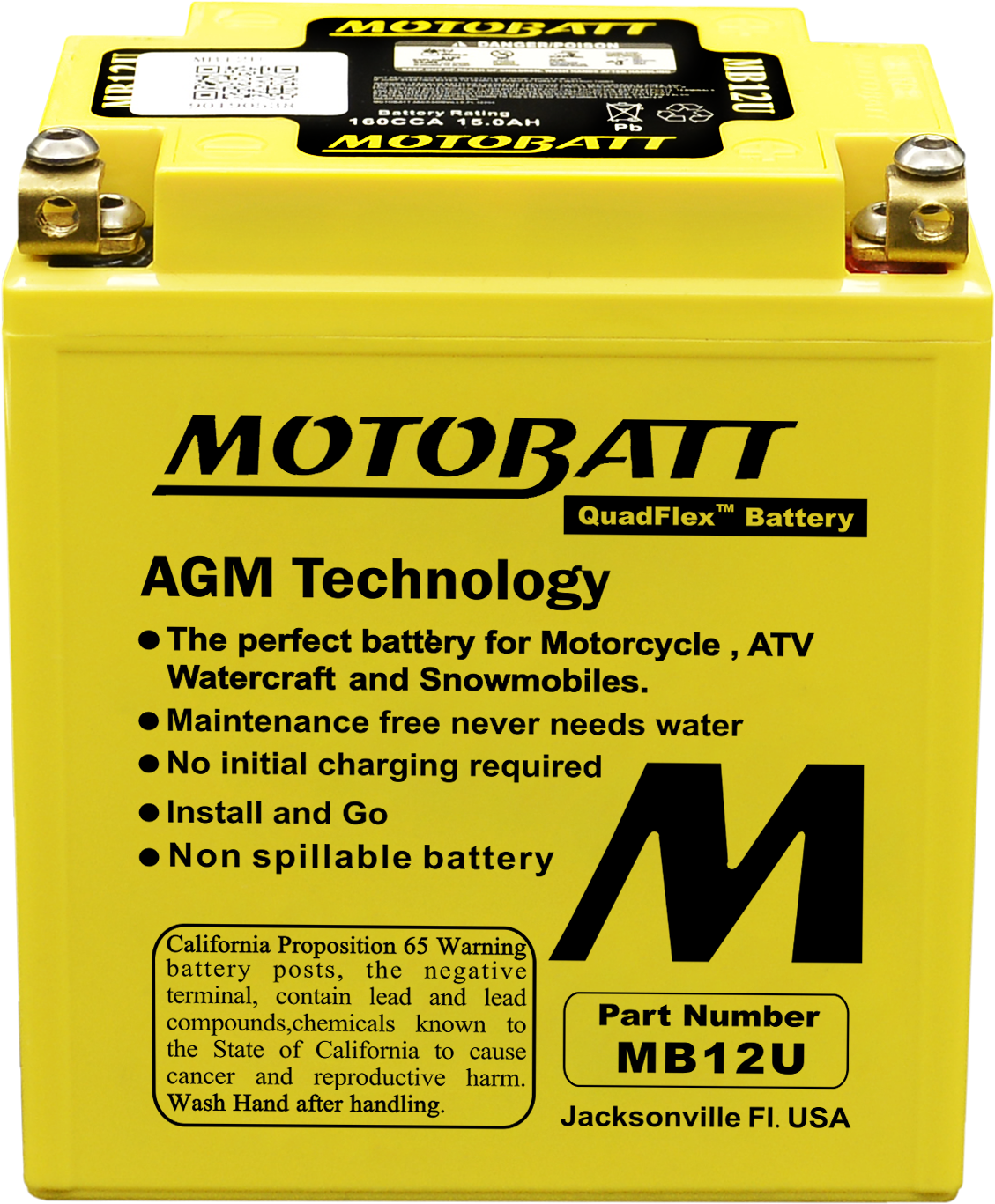BATTERY MB12U SEALED FACTORY ACTIVATED