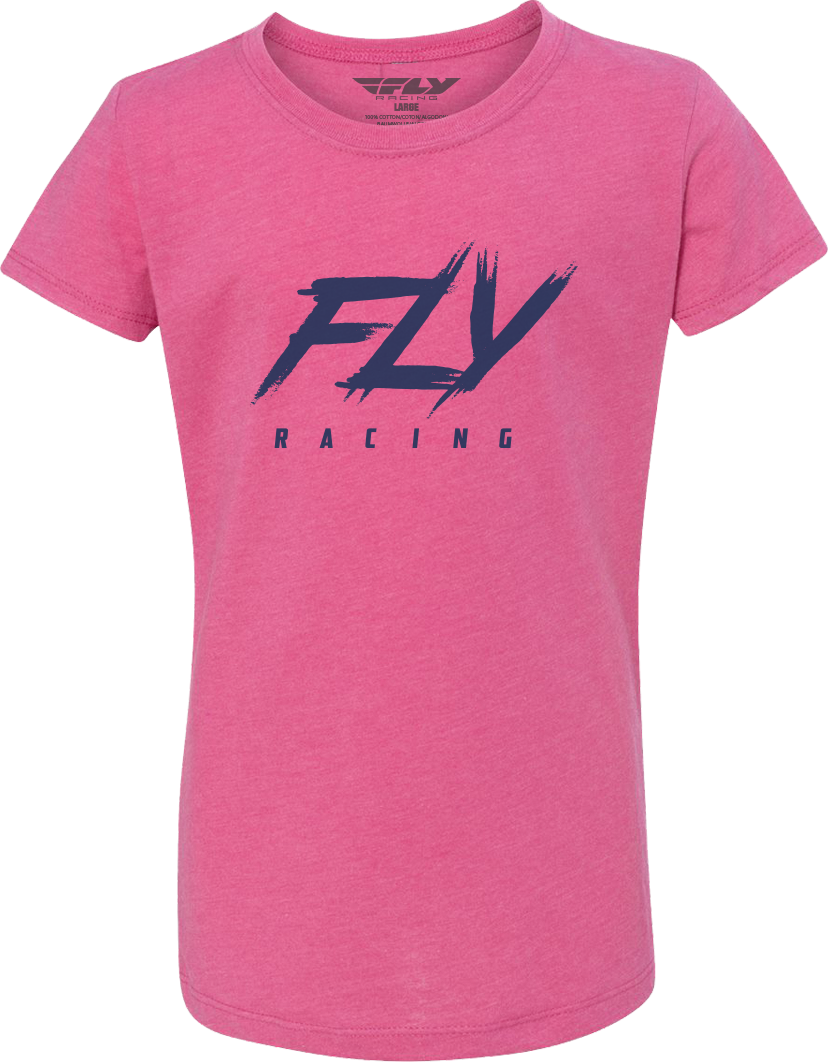 GIRL'S FLY EDGE TEE PINK YL
