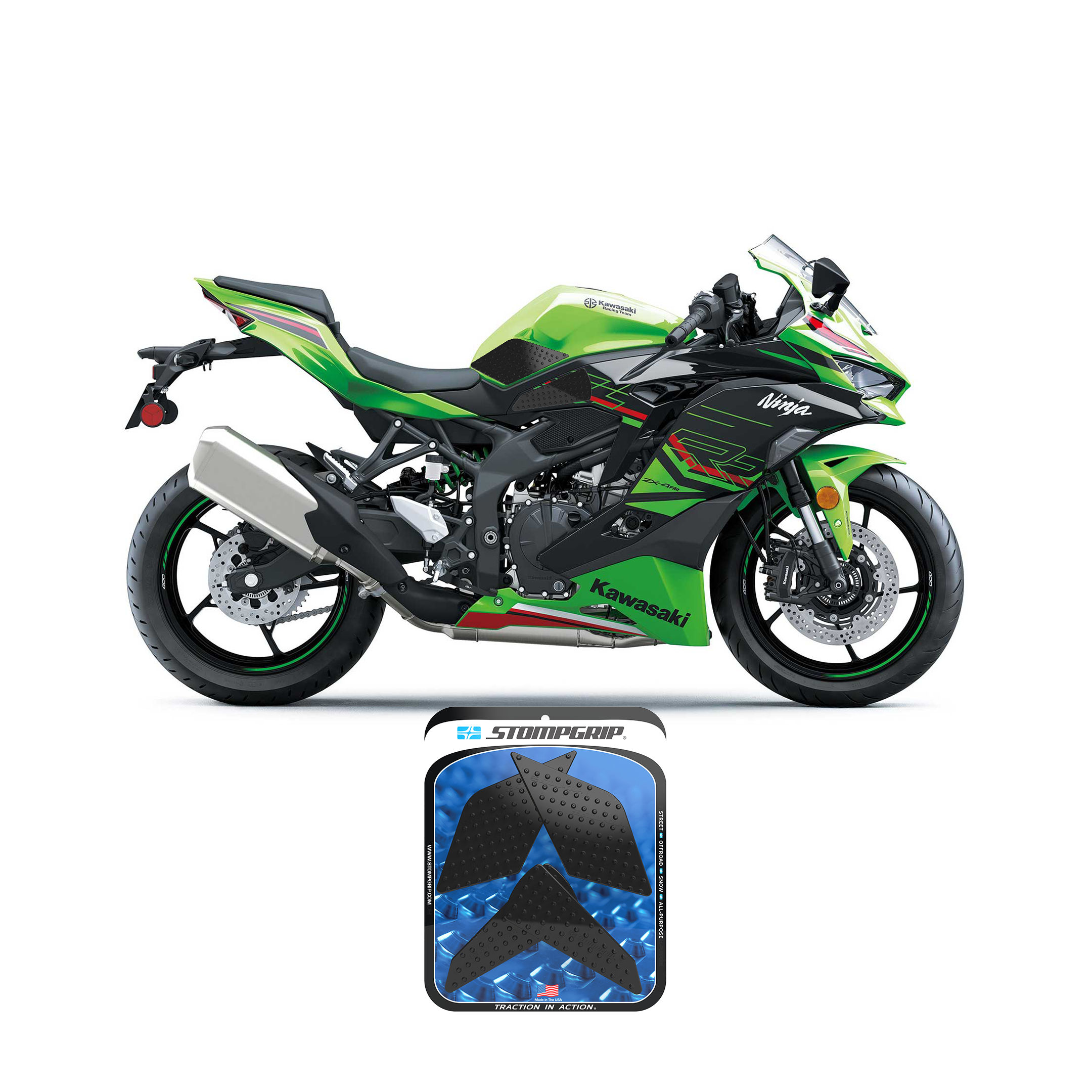 TANK PAD KIT VOLCANO BLACK KAW