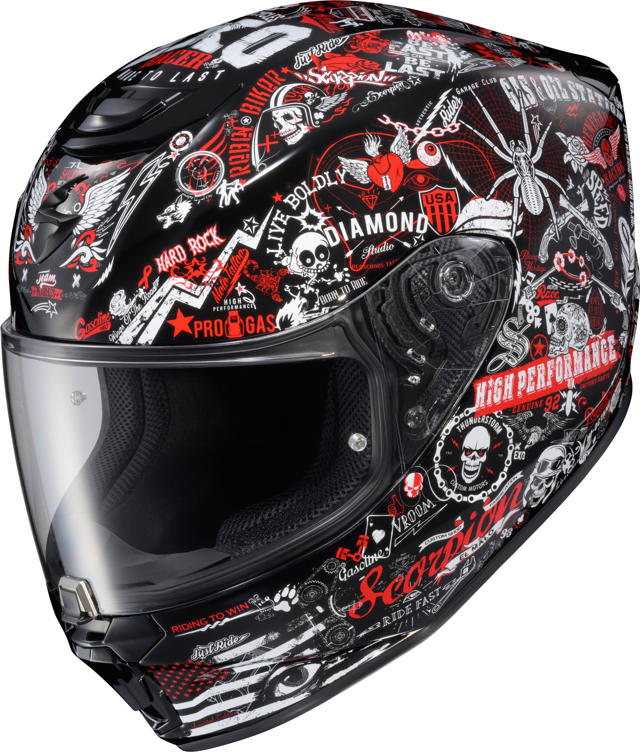 EXO-R330 FULL FACE HELMET SHAKE 2 RED XL