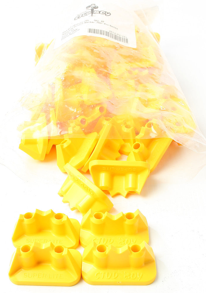 SUPER-LITE PRO SERIES DOUBLE BACKERS 0.75" 48/PK YELLOW