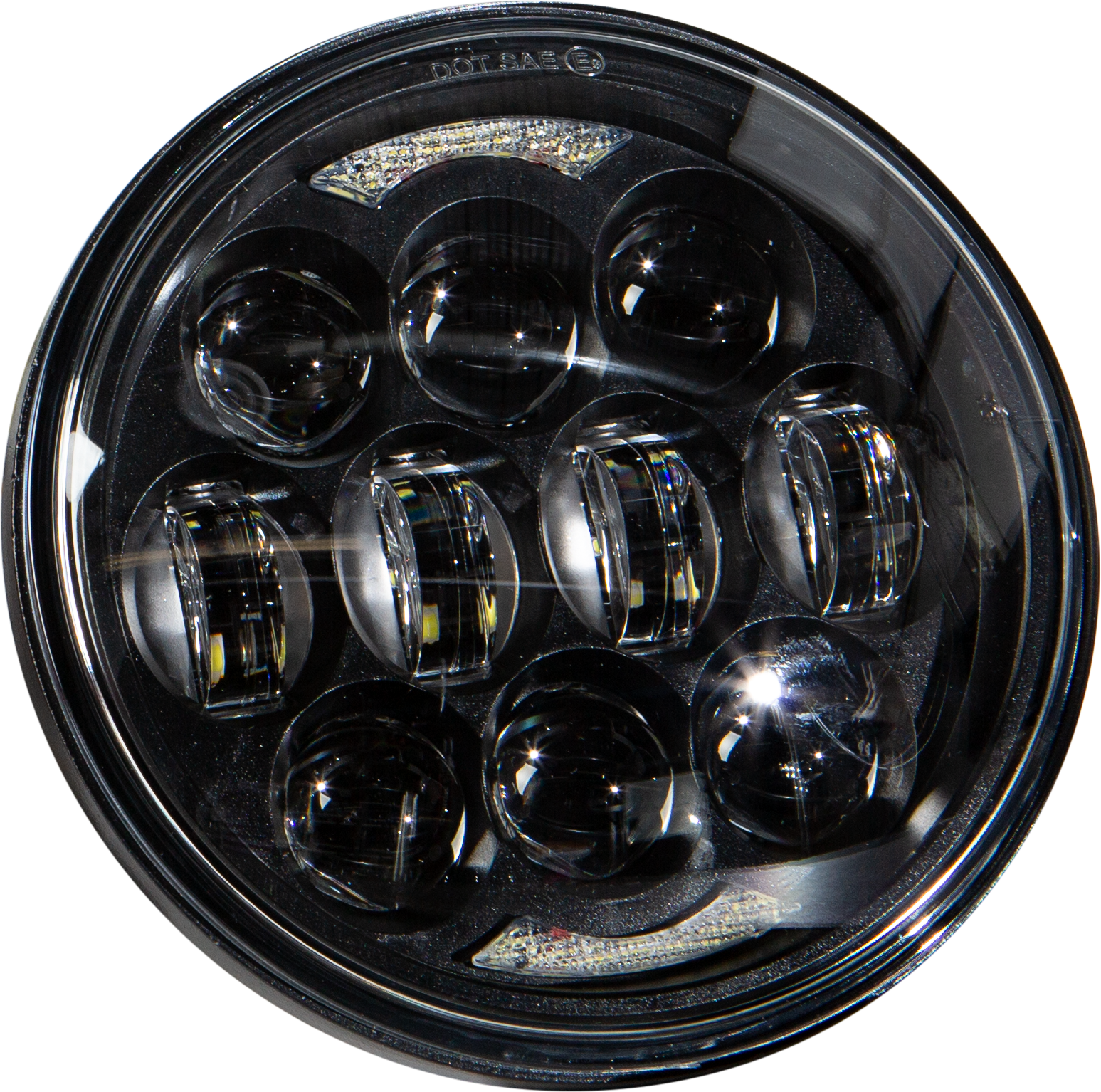 LED HEADLIGHT 5.75" 80W BLACK 4000/2200 LUMENS