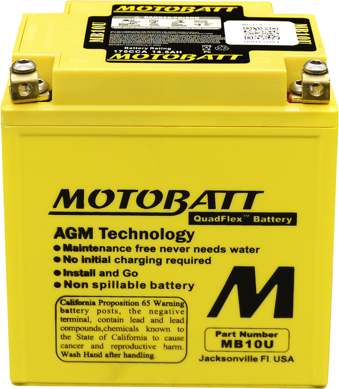 BATTERY MB10U SEALED FACTORY ACTIVATED