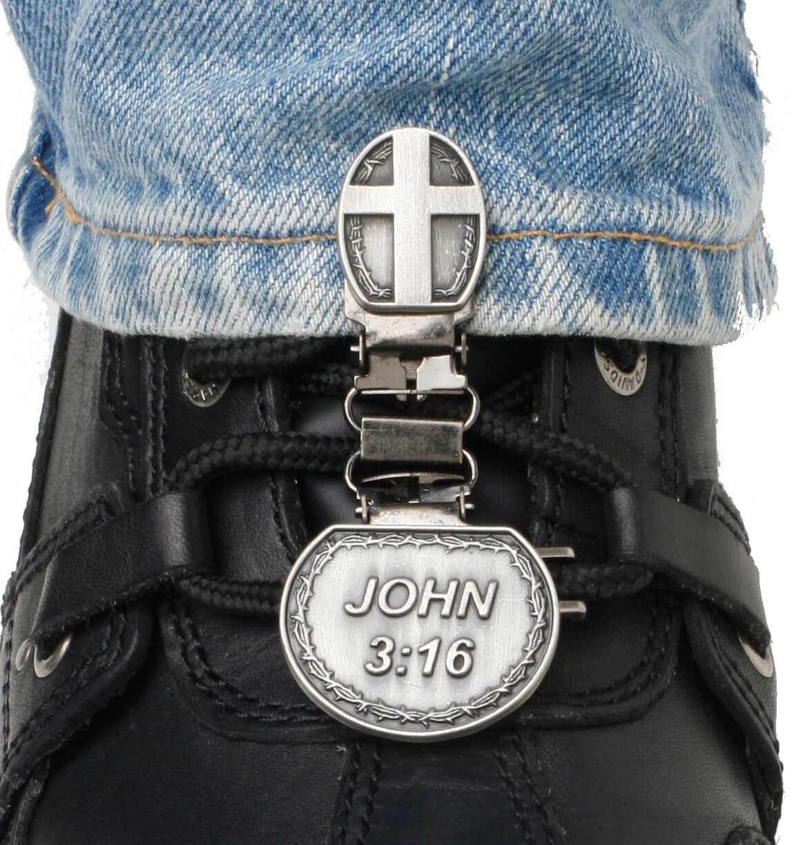 CLIPS FOR LACED BOOTS JOHN 3:16