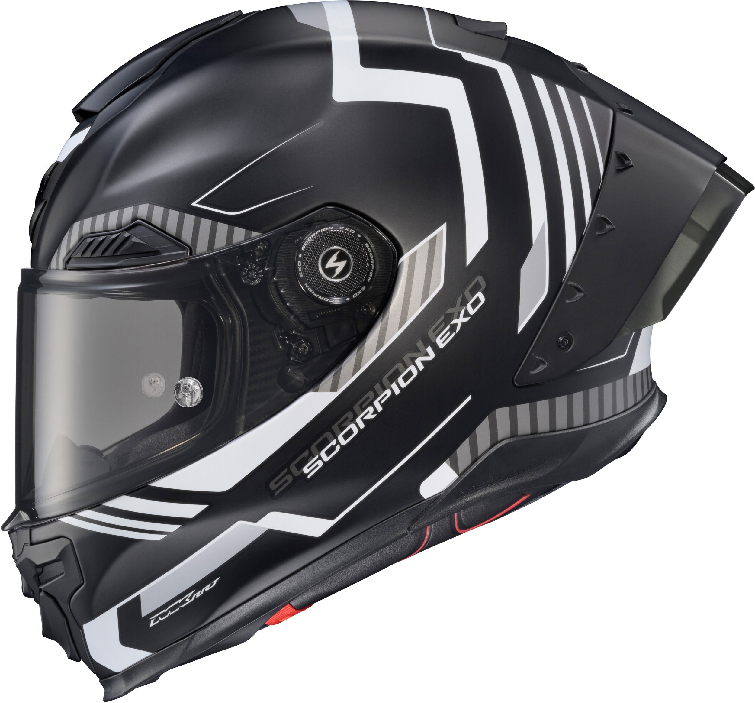 APEX EXO-WARP FULL FACE HELMET ATARAX BLACK/WHITE LG