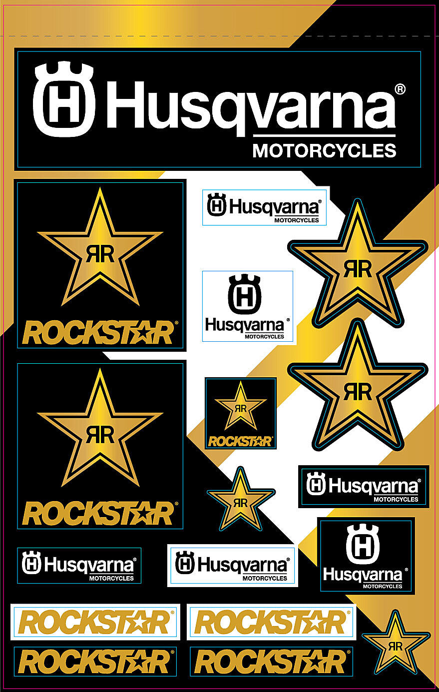 HUSQVARNA RACING DECAL HUS RACING DECAL SHEET