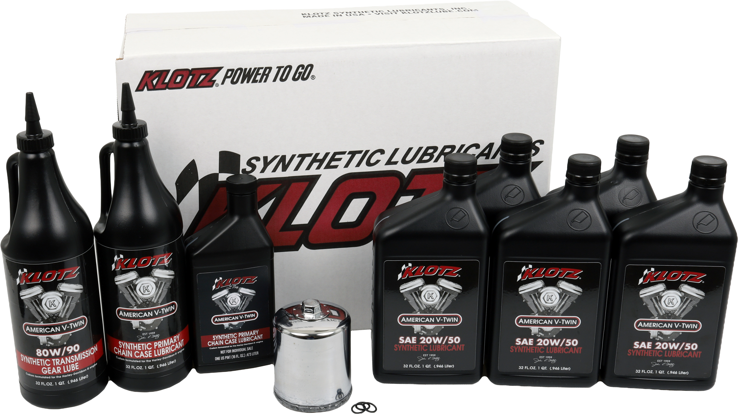 PREMIUM HARLEY DAVIDSON 5QT SYNTHETIC OIL CHANGE KIT