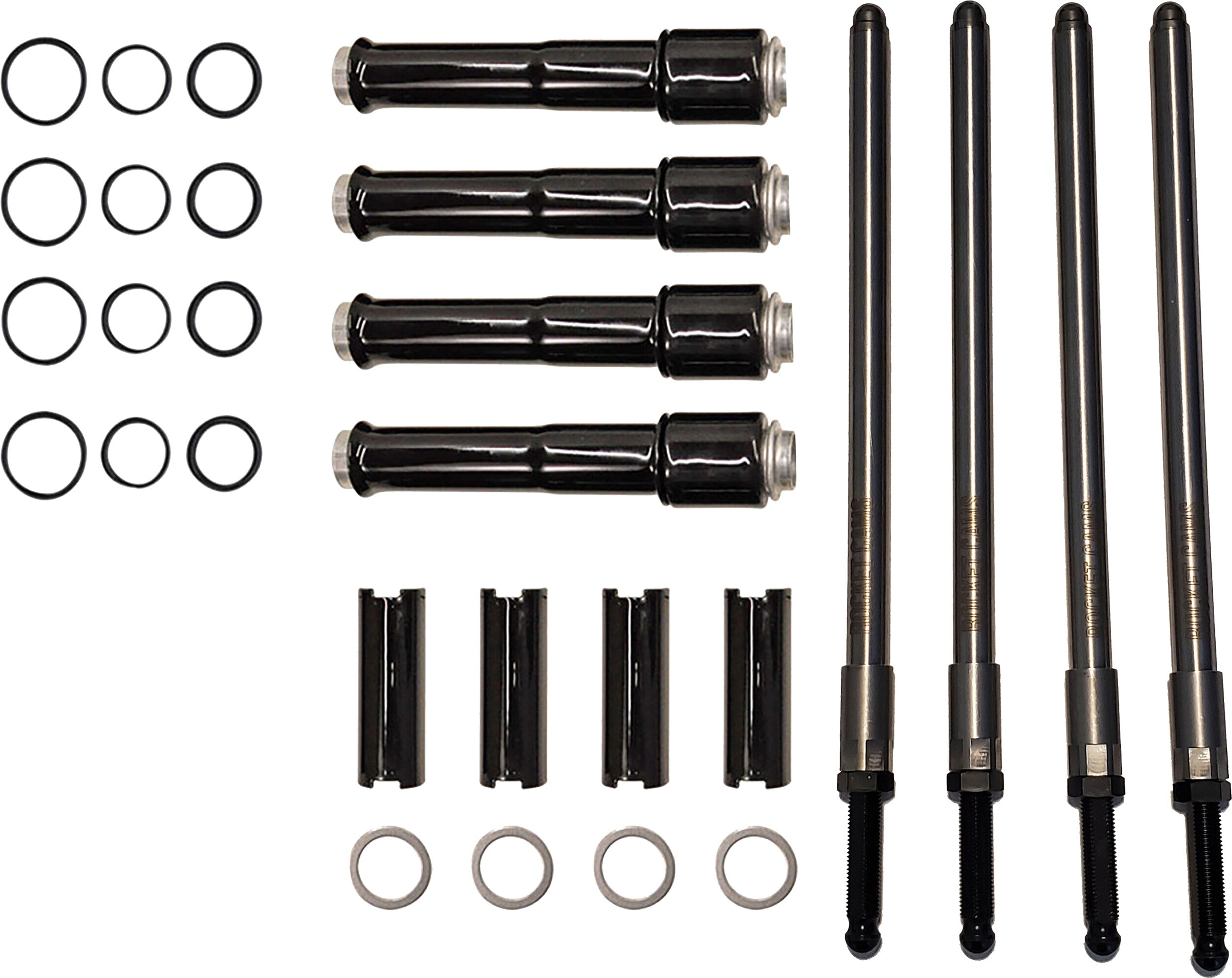SPEEDY PUSH RODS / COVERS BLACK `99-17 TWIN CAM