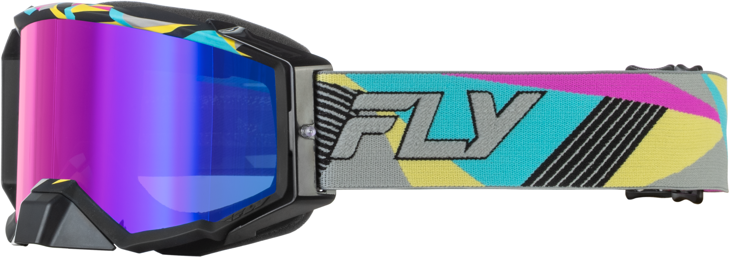 ZONE ELITE RETRO GOGGLE NEON W/ MAGENTA MIRROR/BLUE LENS