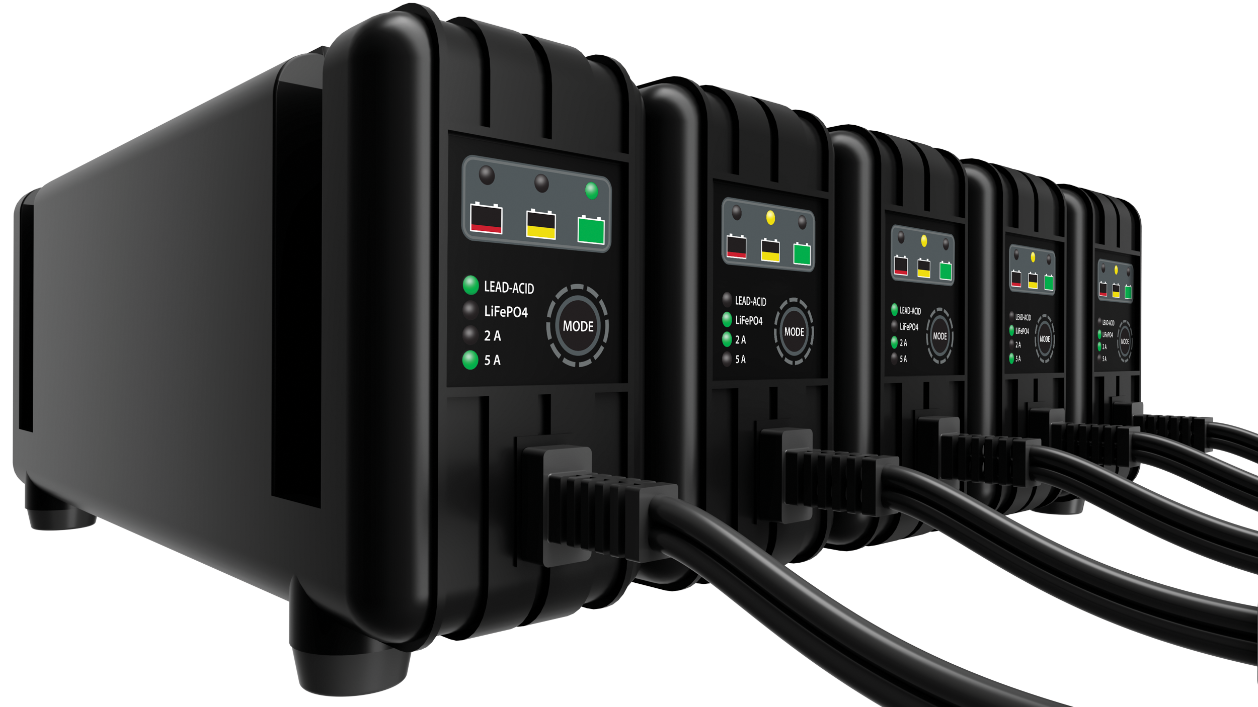 5 BANK BATTERY CHARGER 12V 2A/5A