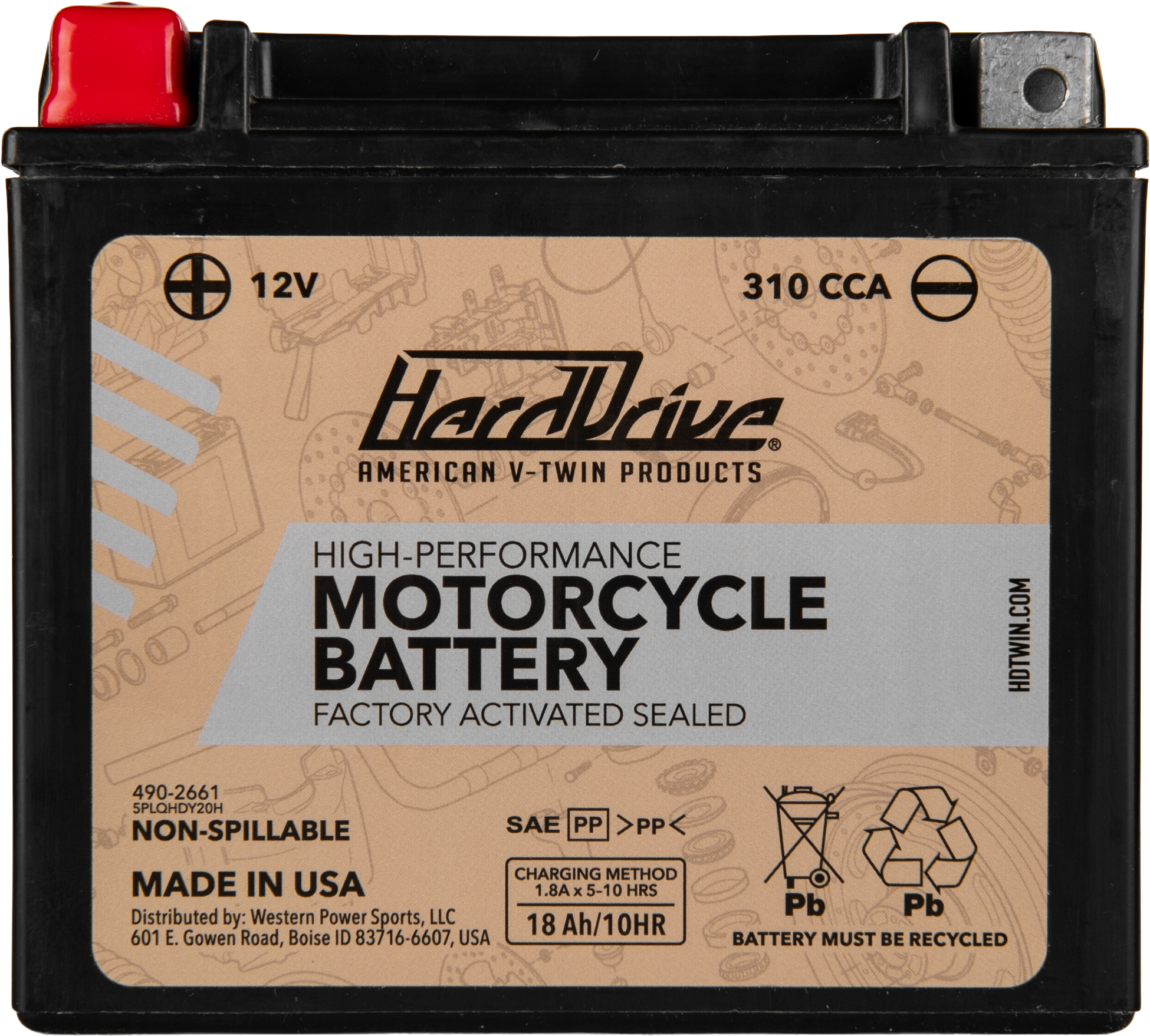 HIGH PERFORM BATTERY YTX20H CCA 310