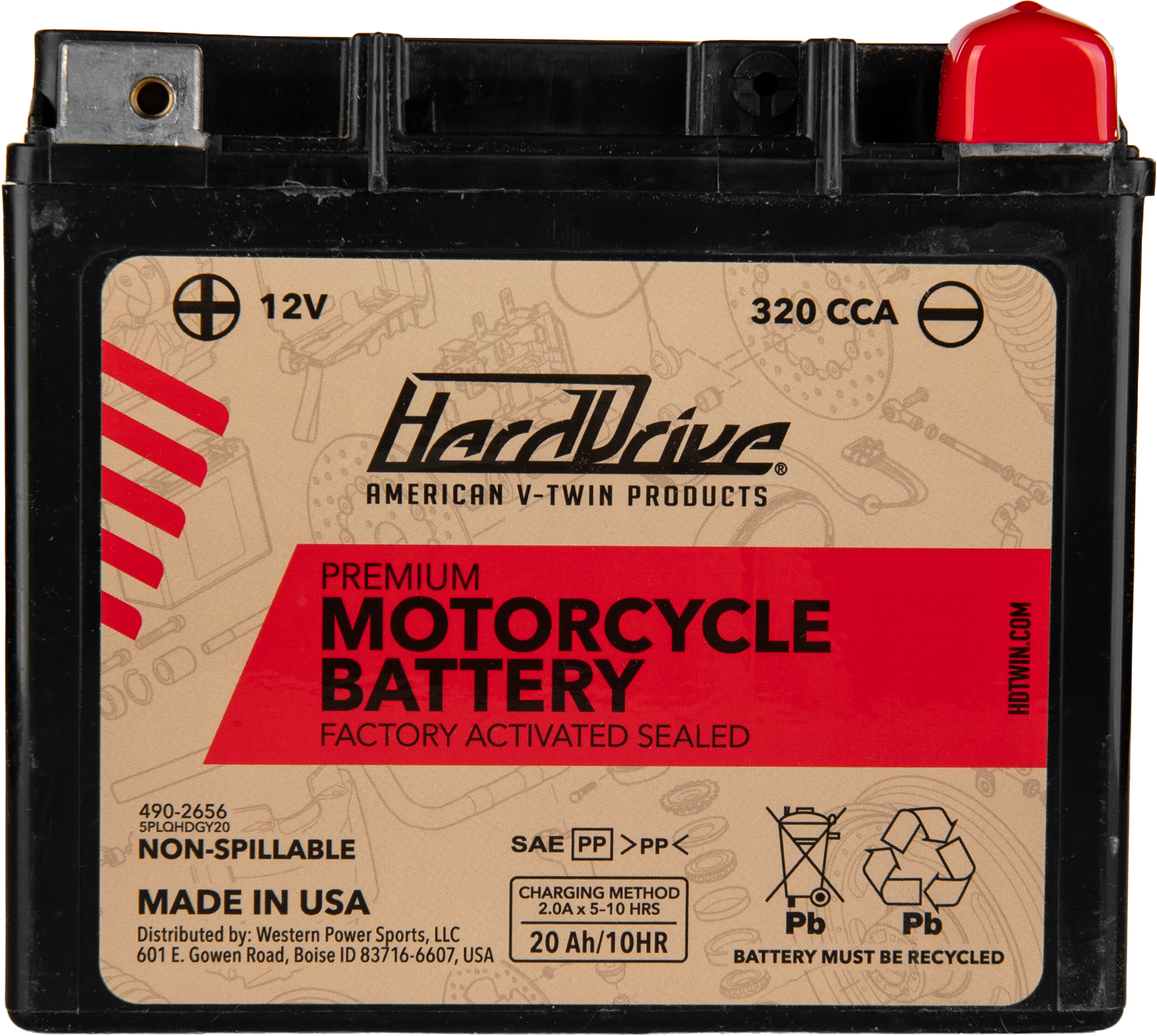 PREMIUM BATTERY GYZ20H / YTX20H CCA 320