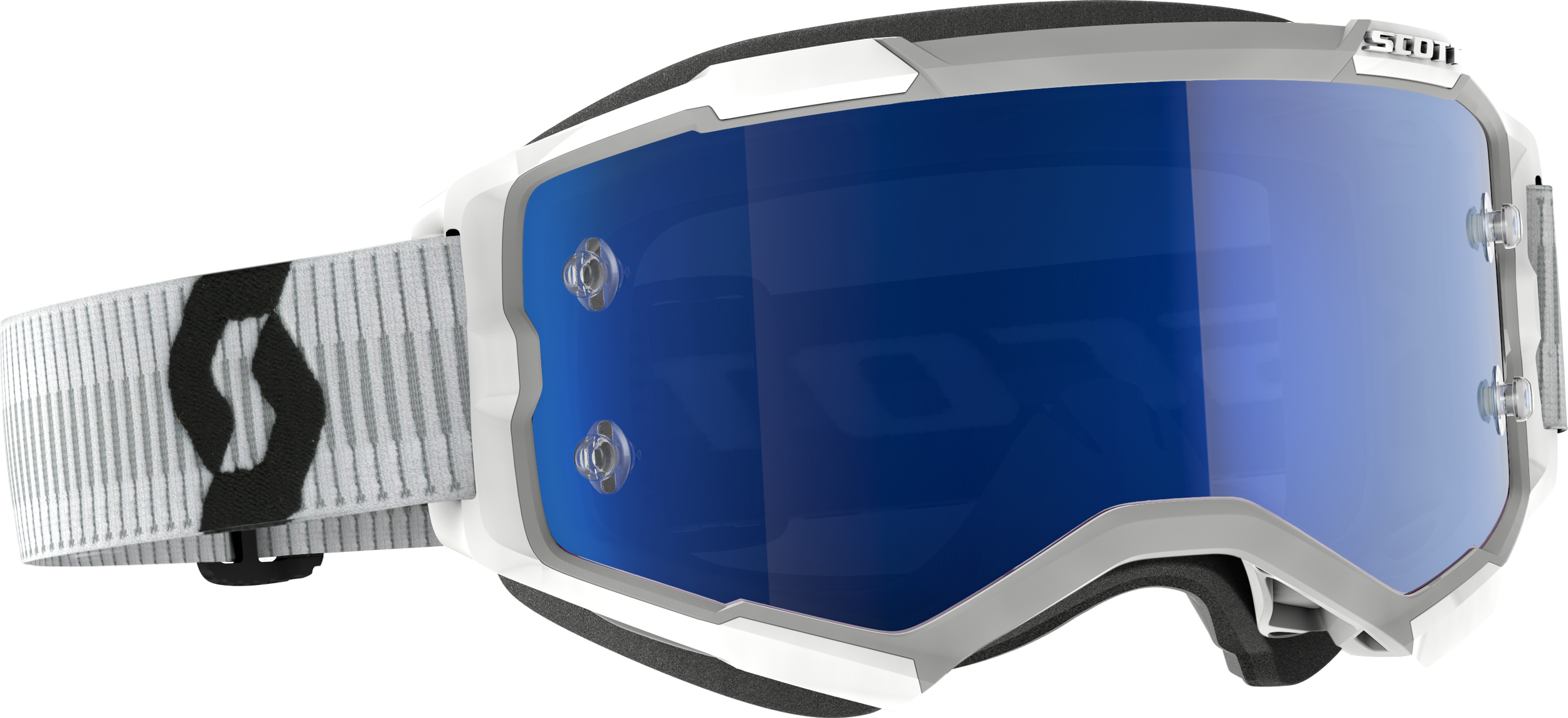 FURY GOGGLE WHITE BLUE CHROME WORKS