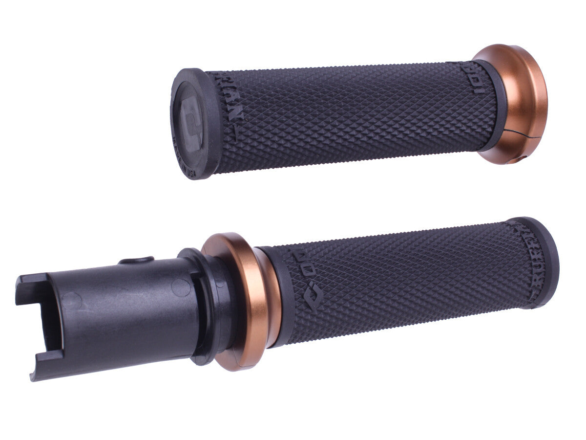 LOCK-ON RUFFIAN GRIPS BLACK/BRONZE CVO `23-24