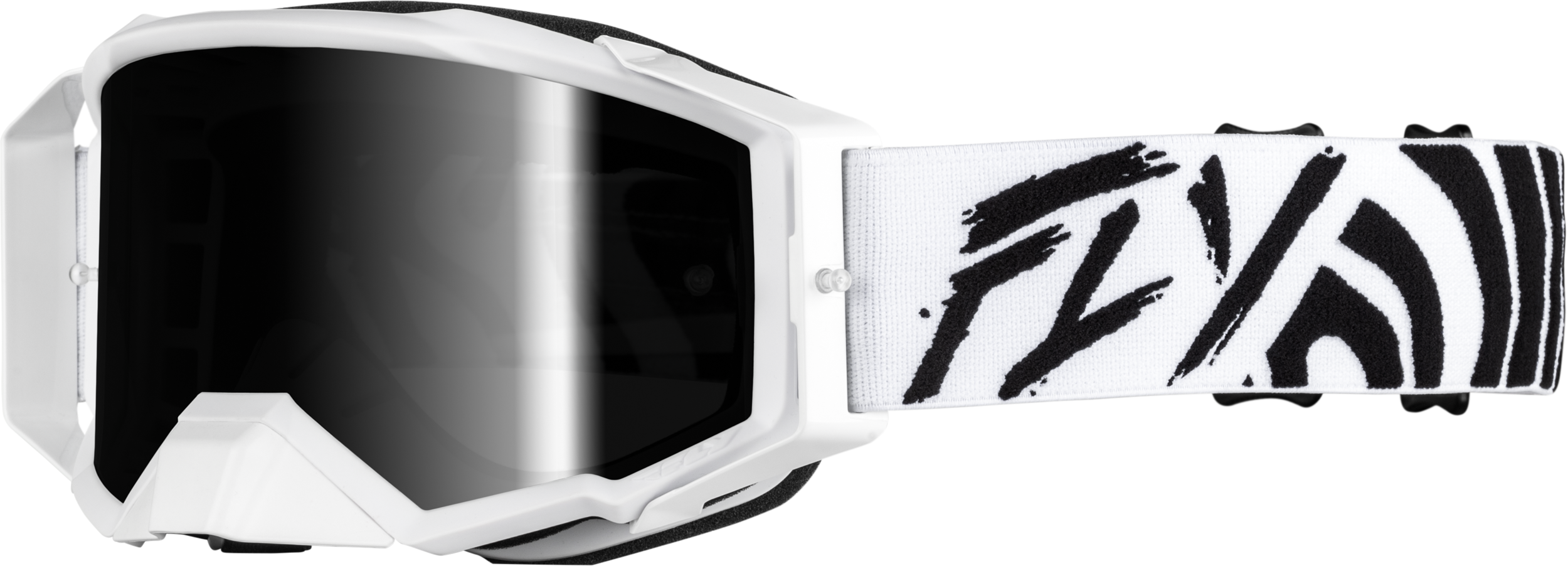 ZONE ELITE GOGGLE BLACK/WHITE W/ BLACK MIRROR/SMOKE LENS