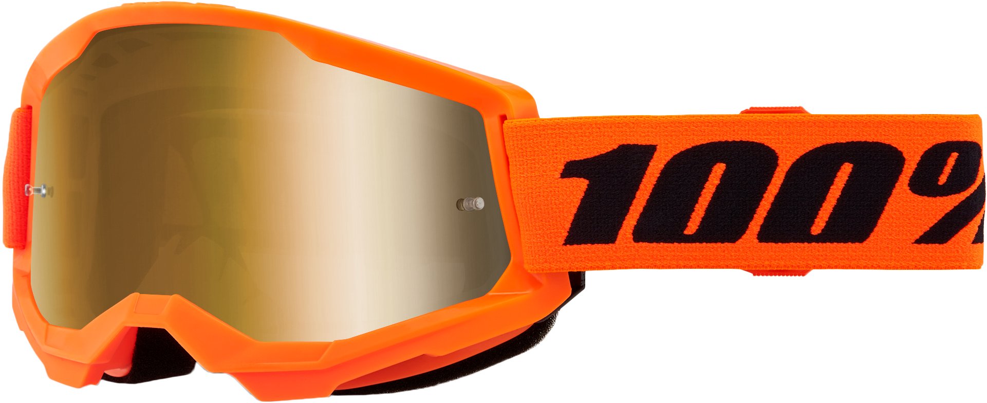 STRATA 2 GOGGLE NEON ORANGE MIRROR GOLD LENS
