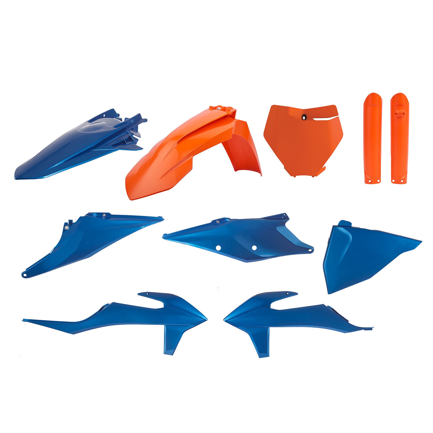 PLASTIC KIT BLUE METAL FLOW KTM