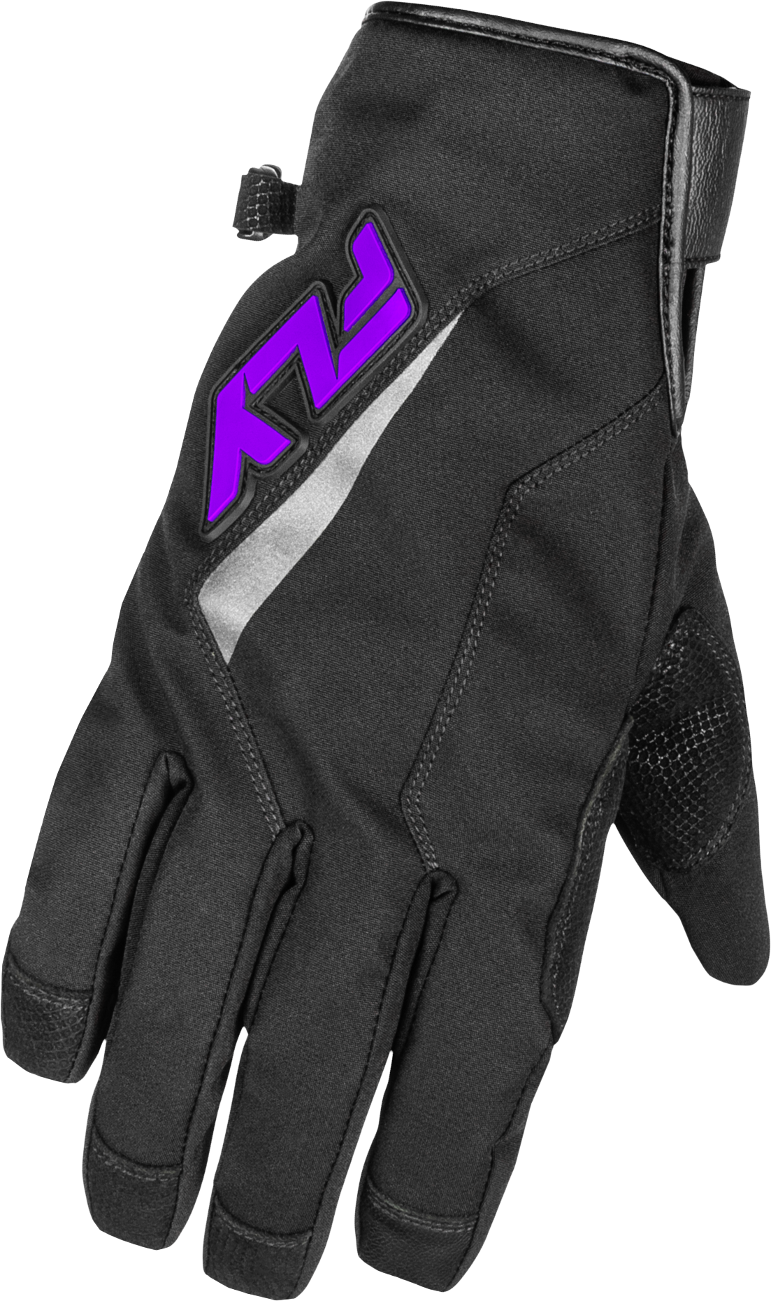 TITLE LONG GLOVES BLACK/PURPLE MD