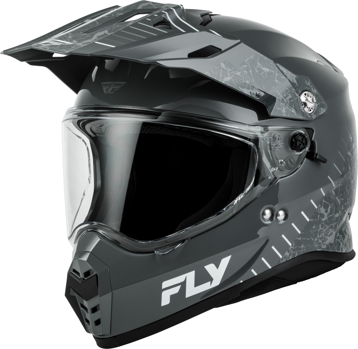 FLY TREKKER GRANITE HELMET GREY/GREY LG