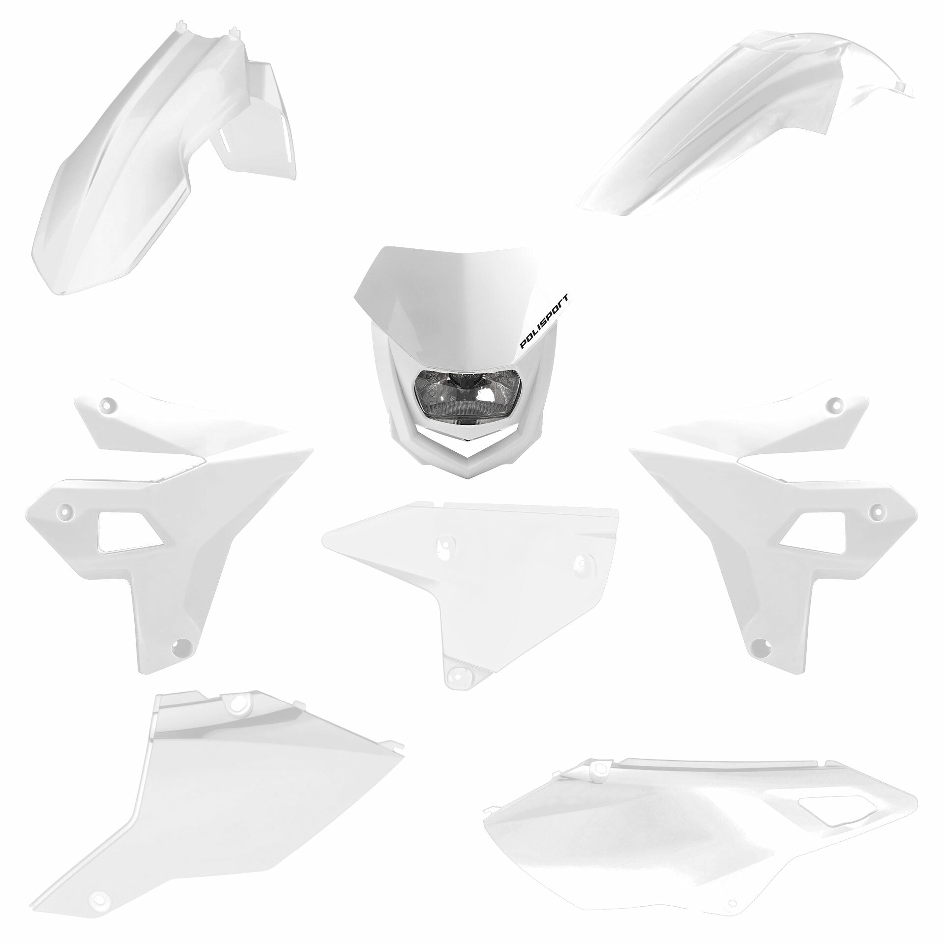 FULL PLASTIC KIT W/ HEADLIGHT SUZUKI DR400 WHITE