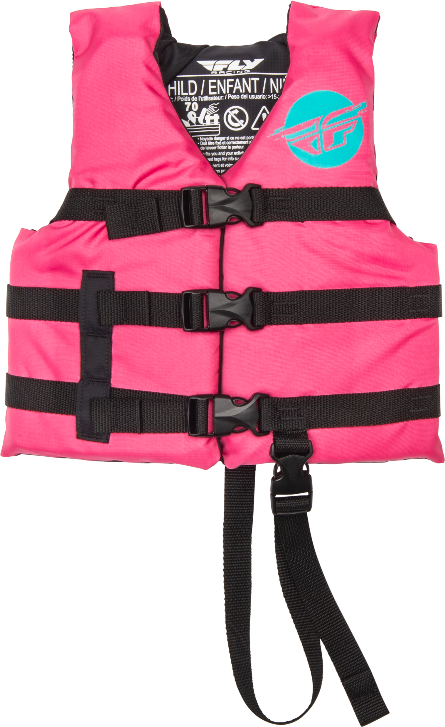 CHILD FLOTATION VEST NEON PINK/TEAL