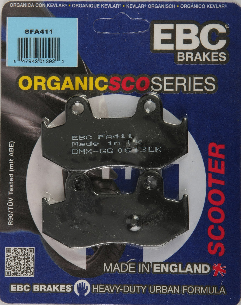 BRAKE PADS SFA411 ORGANIC