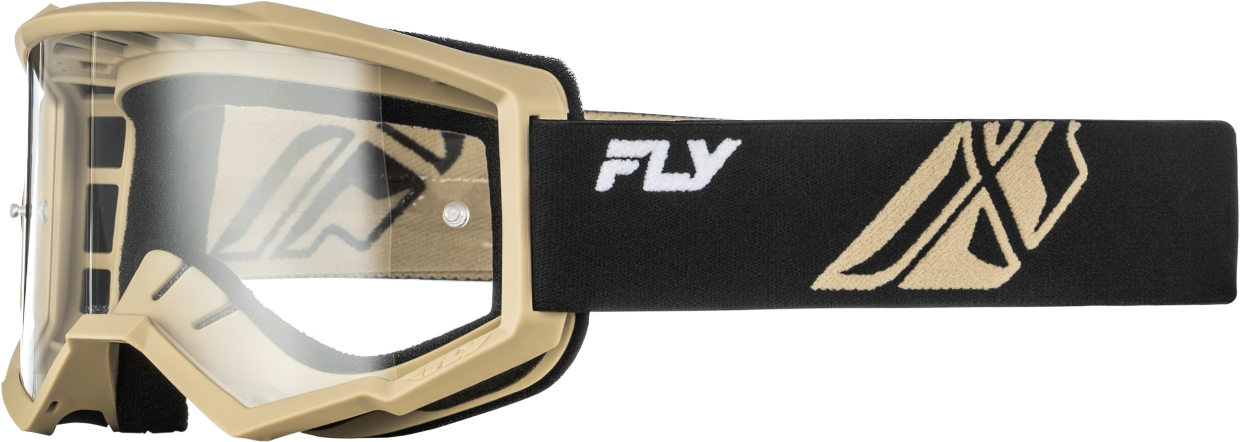 YOUTH FOCUS GOGGLE BLACK/KHAKI W/ CLEAR LENS