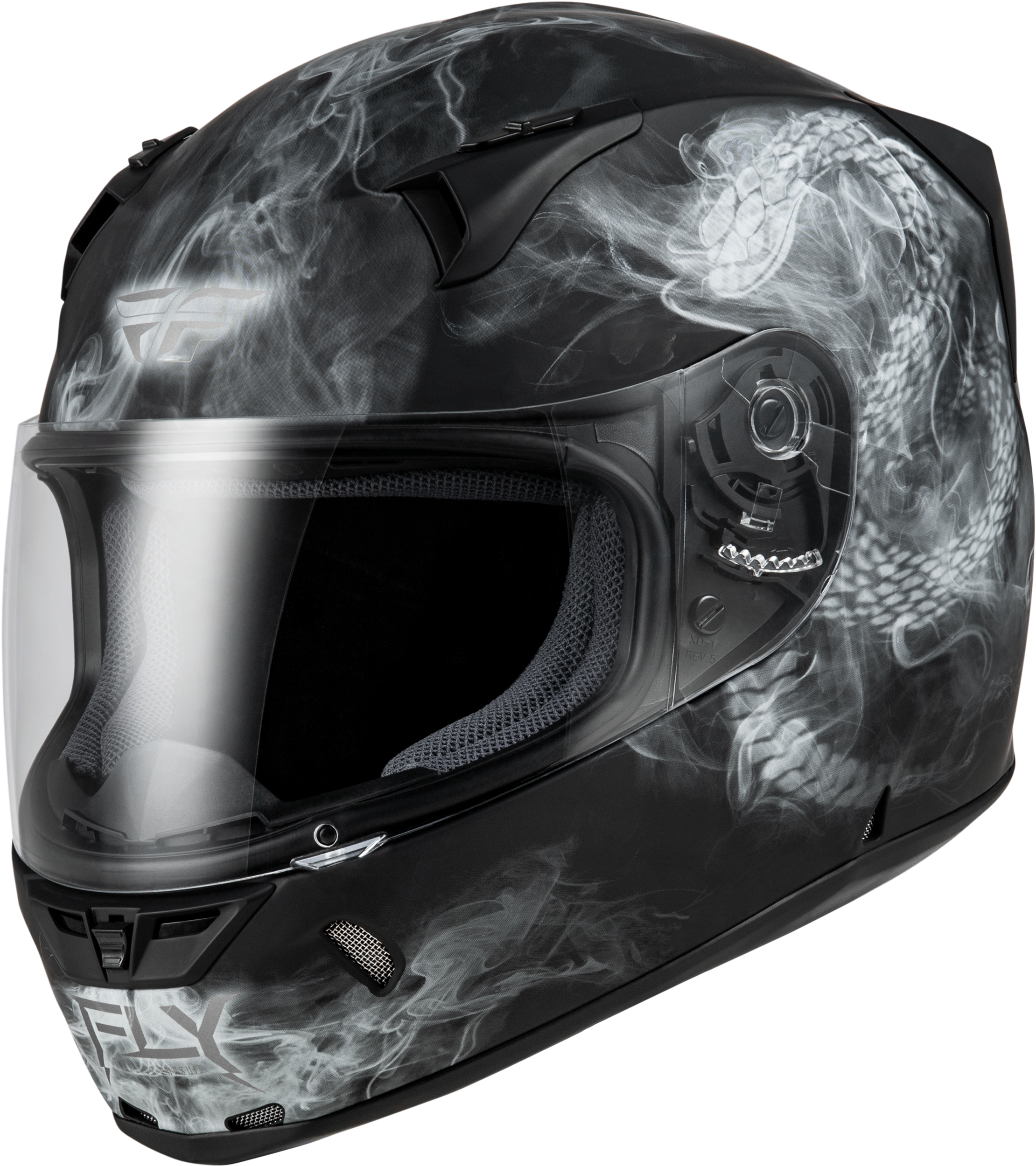 REVOLT COIL HELMET MATTE BLACK/WHITE XL