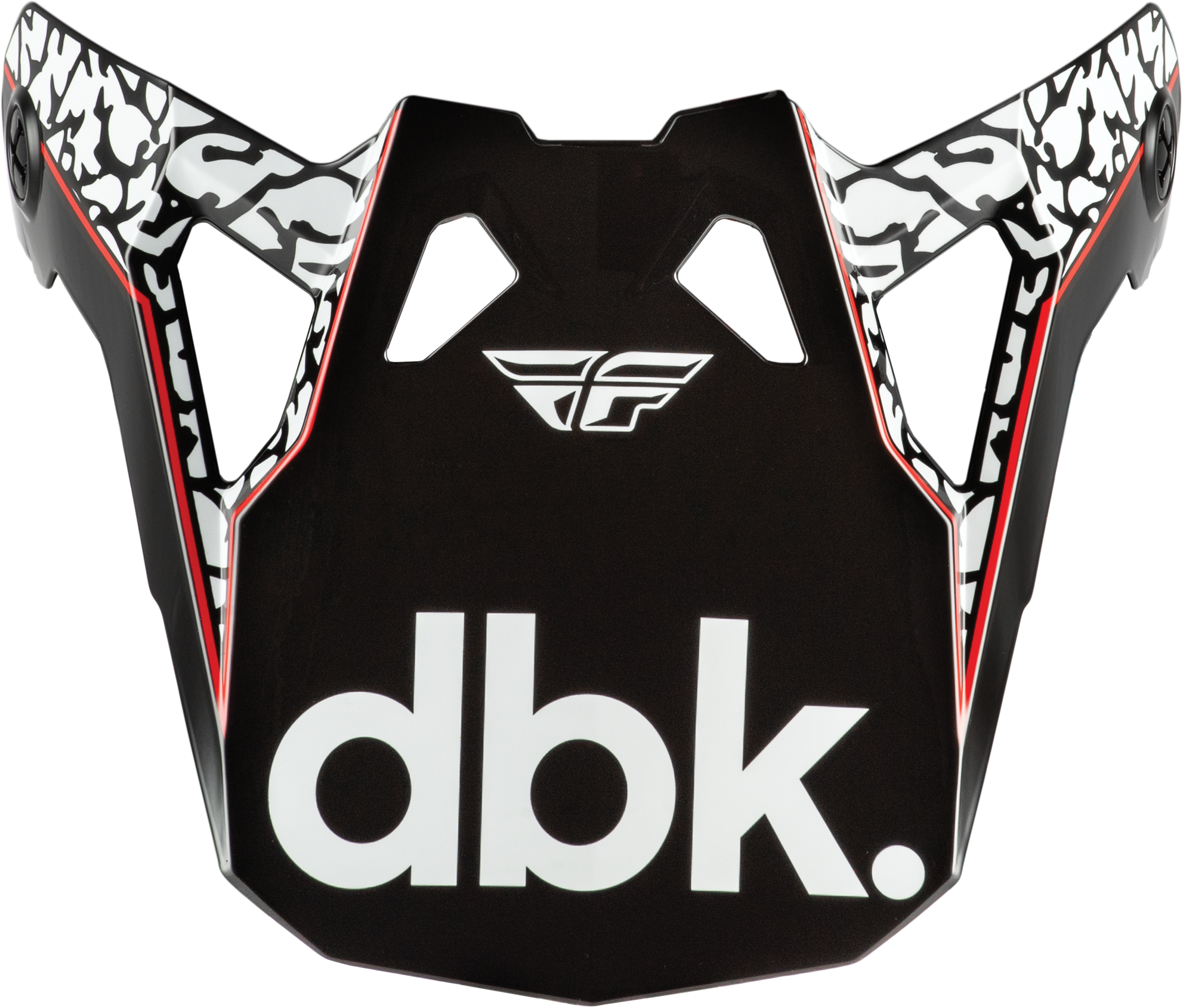 FORMULA CP DBK VISOR BLACK/WHITE/RED YL-LG