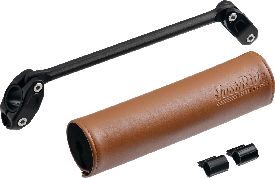 HANDLEBAR BAR PAD SET 200MM BROWN PAD W/220MM BRACE