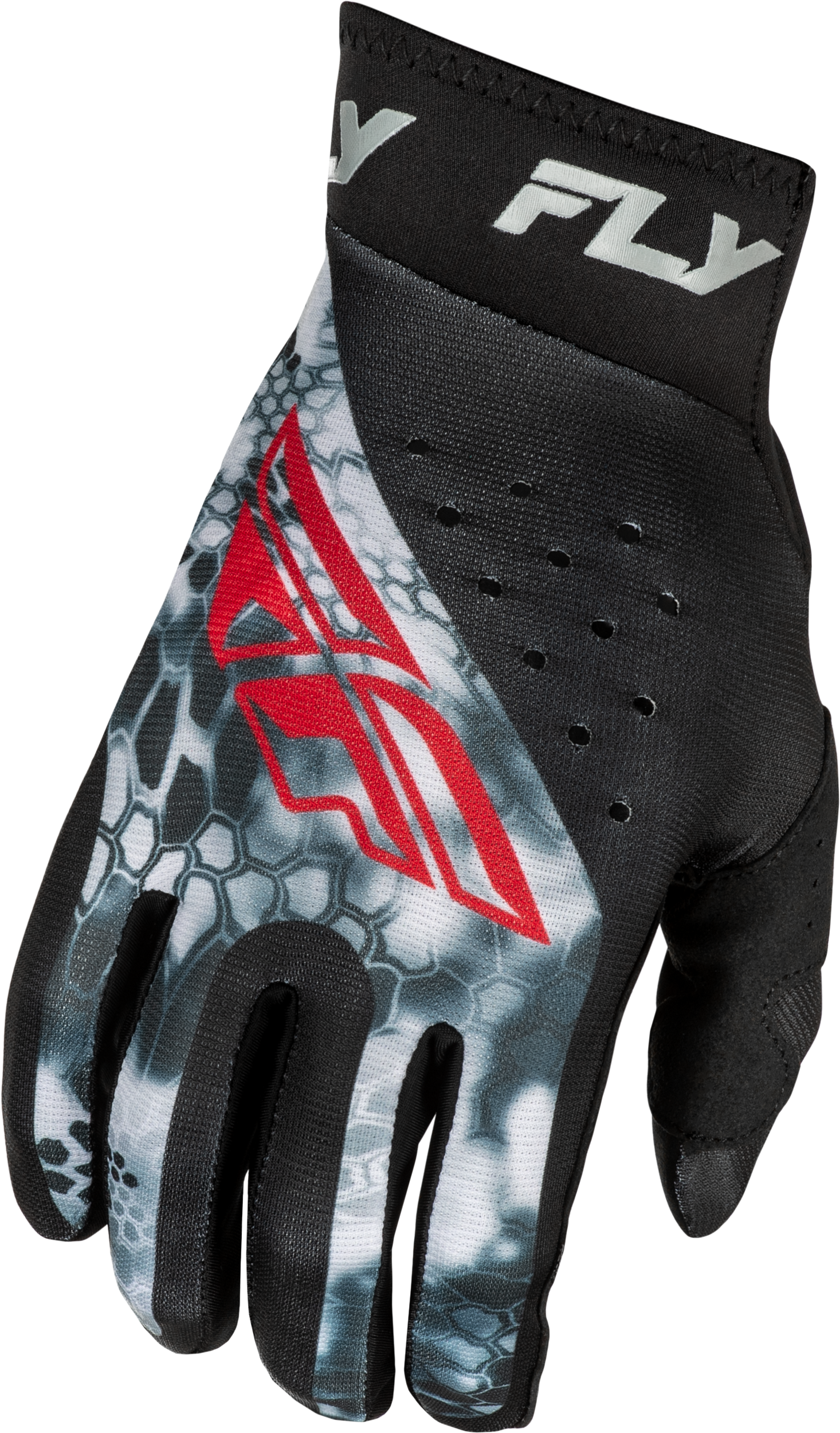 YOUTH PRO LITE KRYPTEK GLOVES BLACK/RED/GREY YL