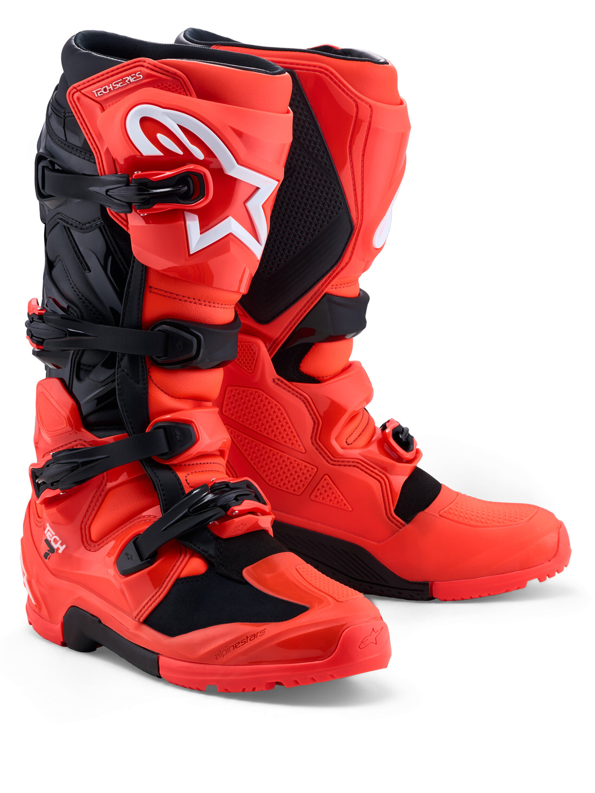 TECH 7 ENDURO BOOTS RED FLUO/BLK 9