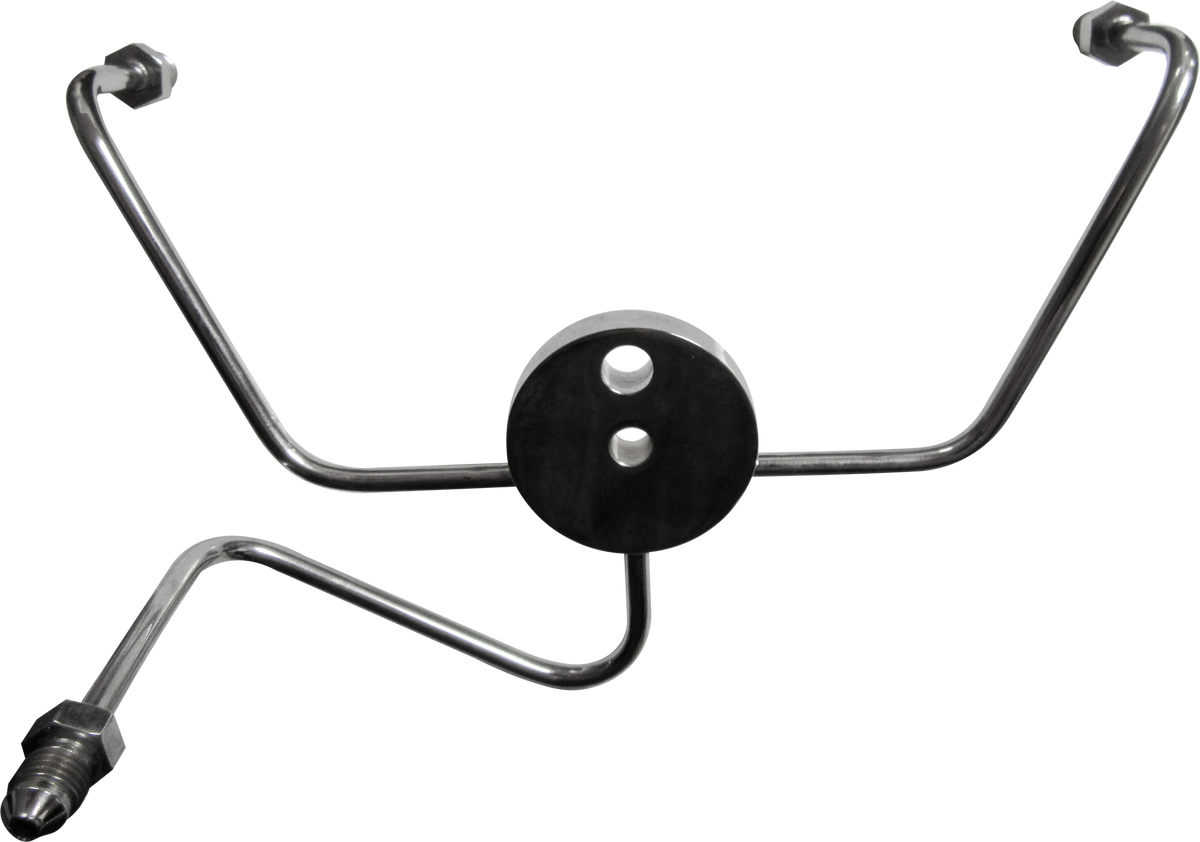 FRONT BRAKE SPIDER WIDEGLIDE CHROME -3AN FITTINGS