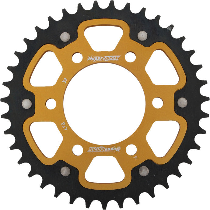 REAR STEALTH SPROCKET ALU/STL 39T-520 GLD KAW/POL