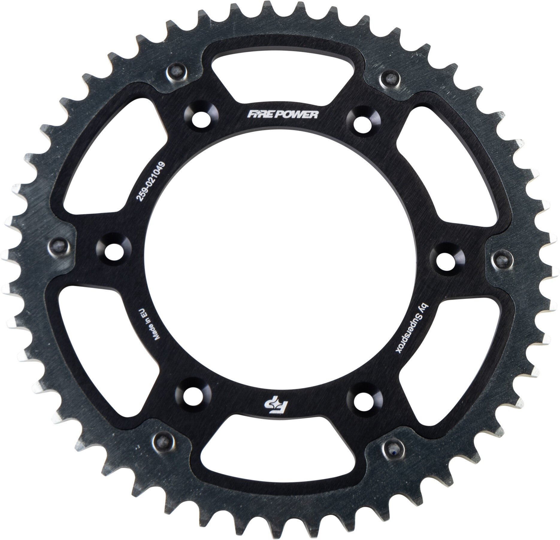 REAR SPROCKET HYBRID 49T BLK/SIL