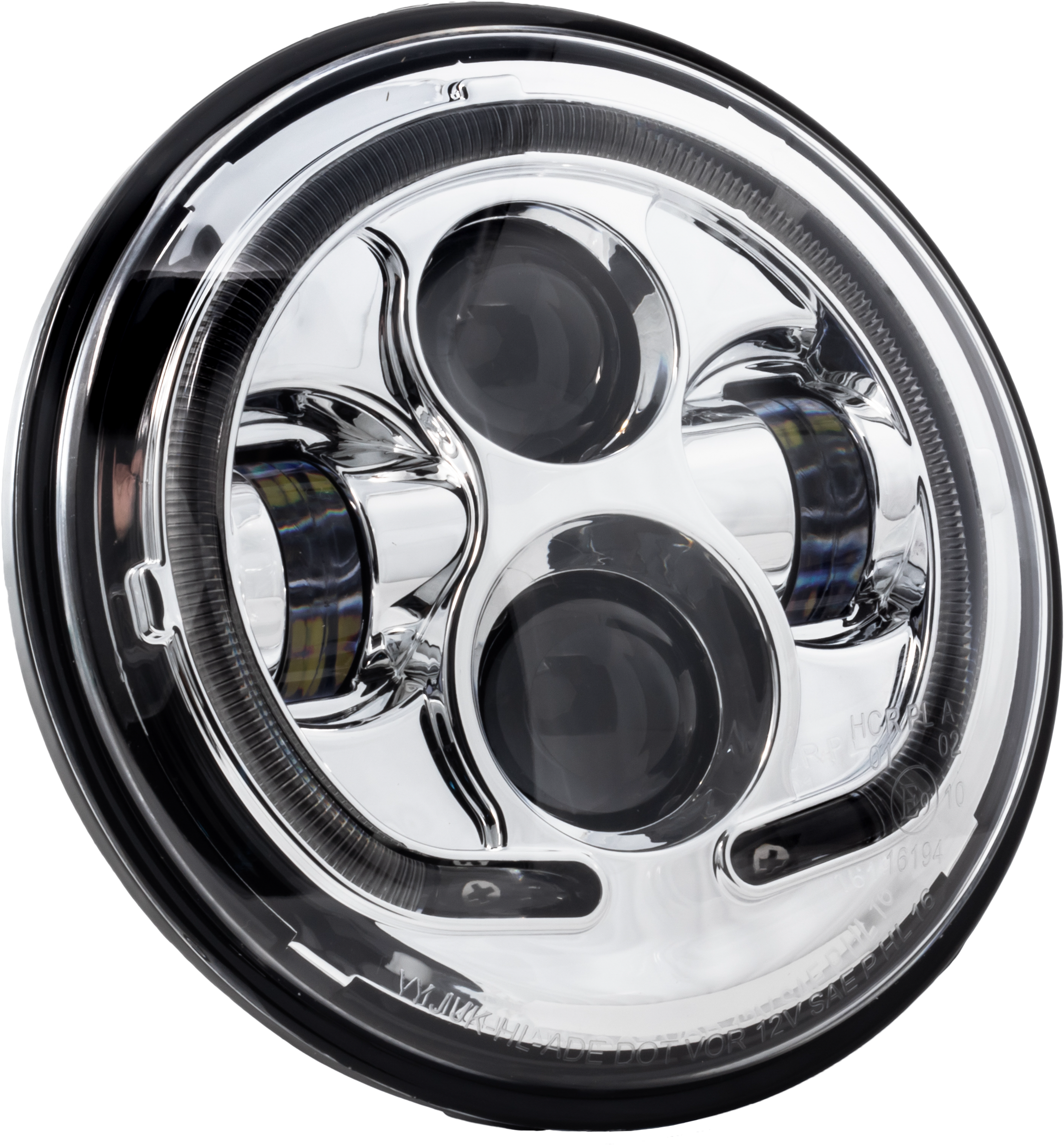 7" LED HEADLIGHT BLACK HALO INDIAN