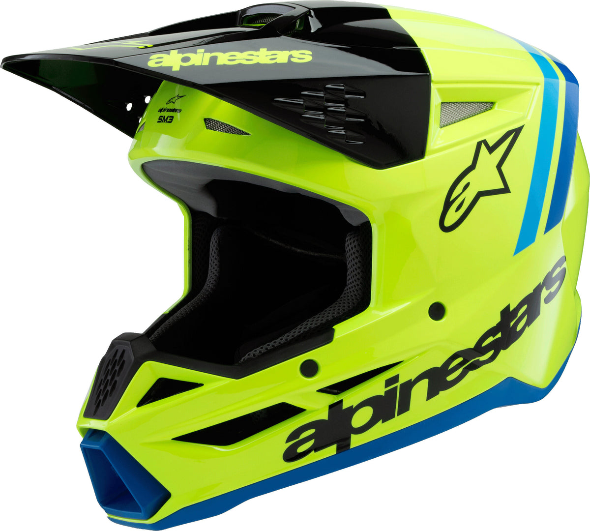 SM3 YOUTH RADIUM HELMET YLW FLUO/BLK/BLUE YM