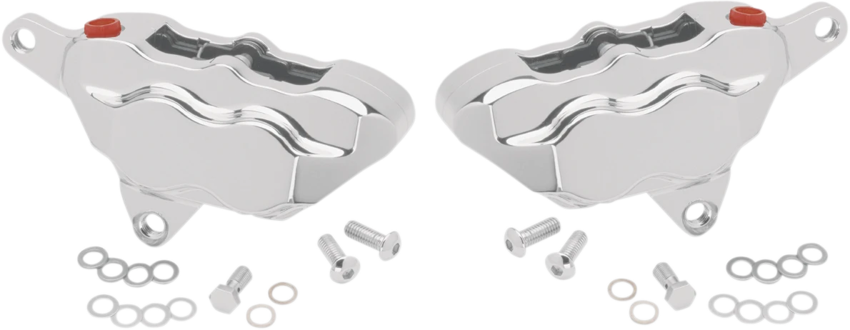 4 PIST FRONT DUAL CALIPER KIT CHROME 84-99 W/ 11.5" ROTOR