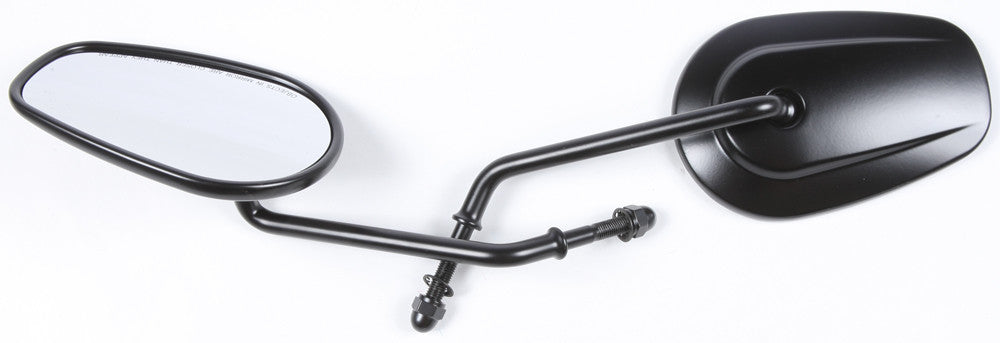 MIRROR OE STYLE TAPERED LONG STEM BLACK