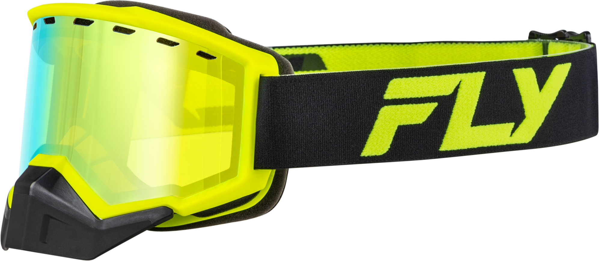 FOCUS SNOW GOGGLE BLACK/HI-VIS W/ GOLD MIRROR/YELLOW LENS