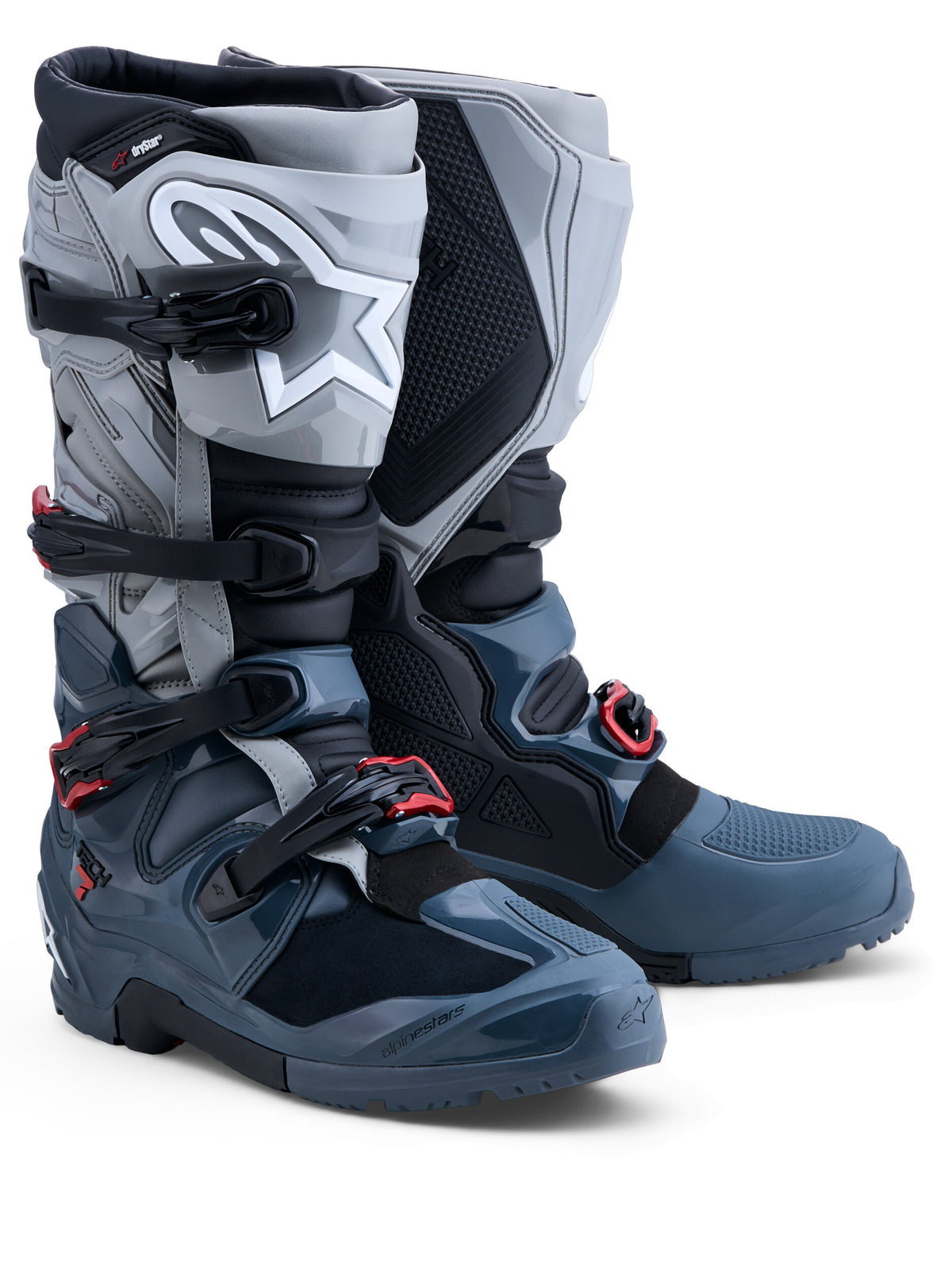TECH 7 ENDURO DRYSTAR BOOTS DRK GRY/MID GRY/BR RED 11