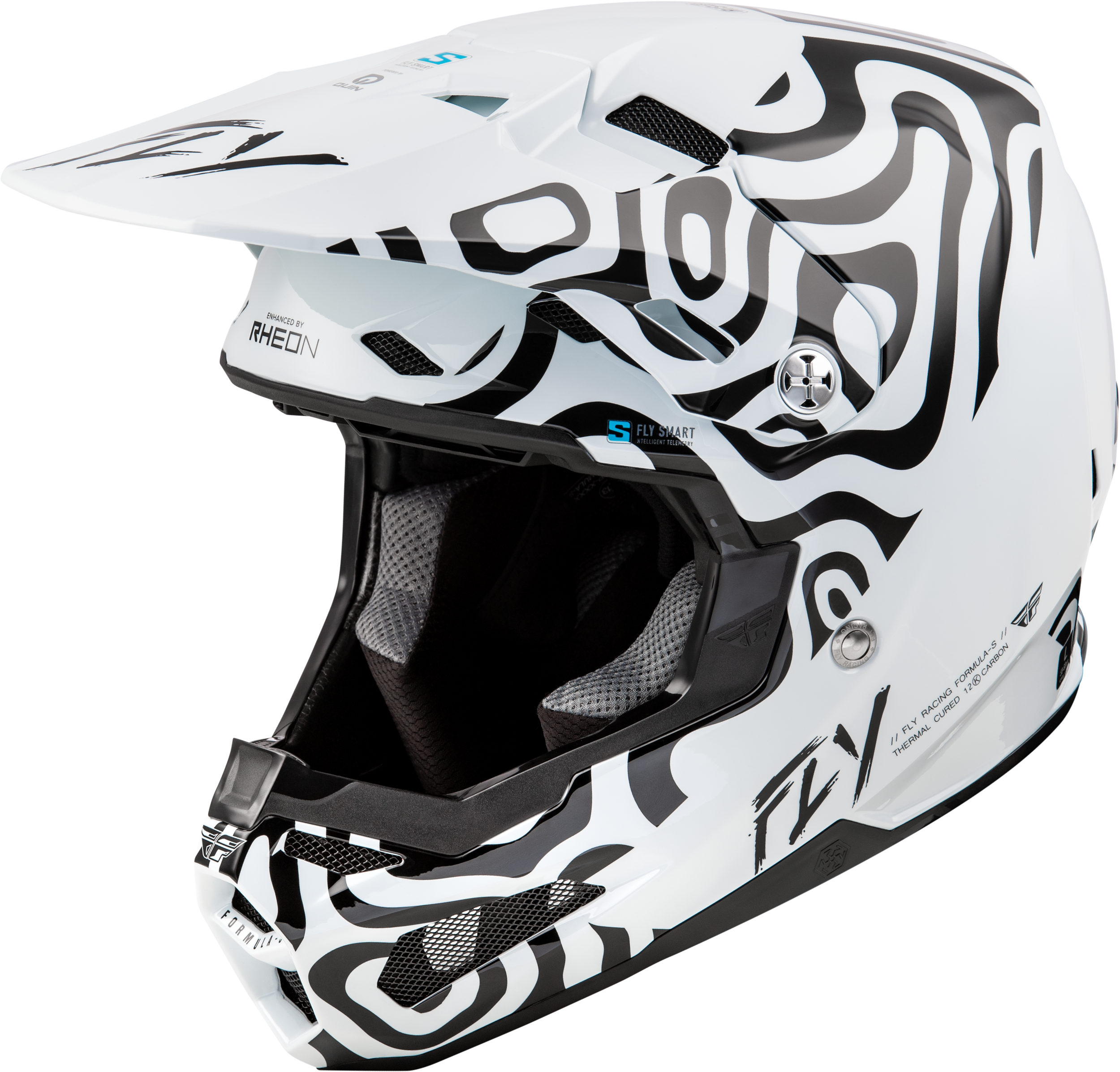 FORMULA S CARBON ABYSS HELMET WHITE/BLACK MD