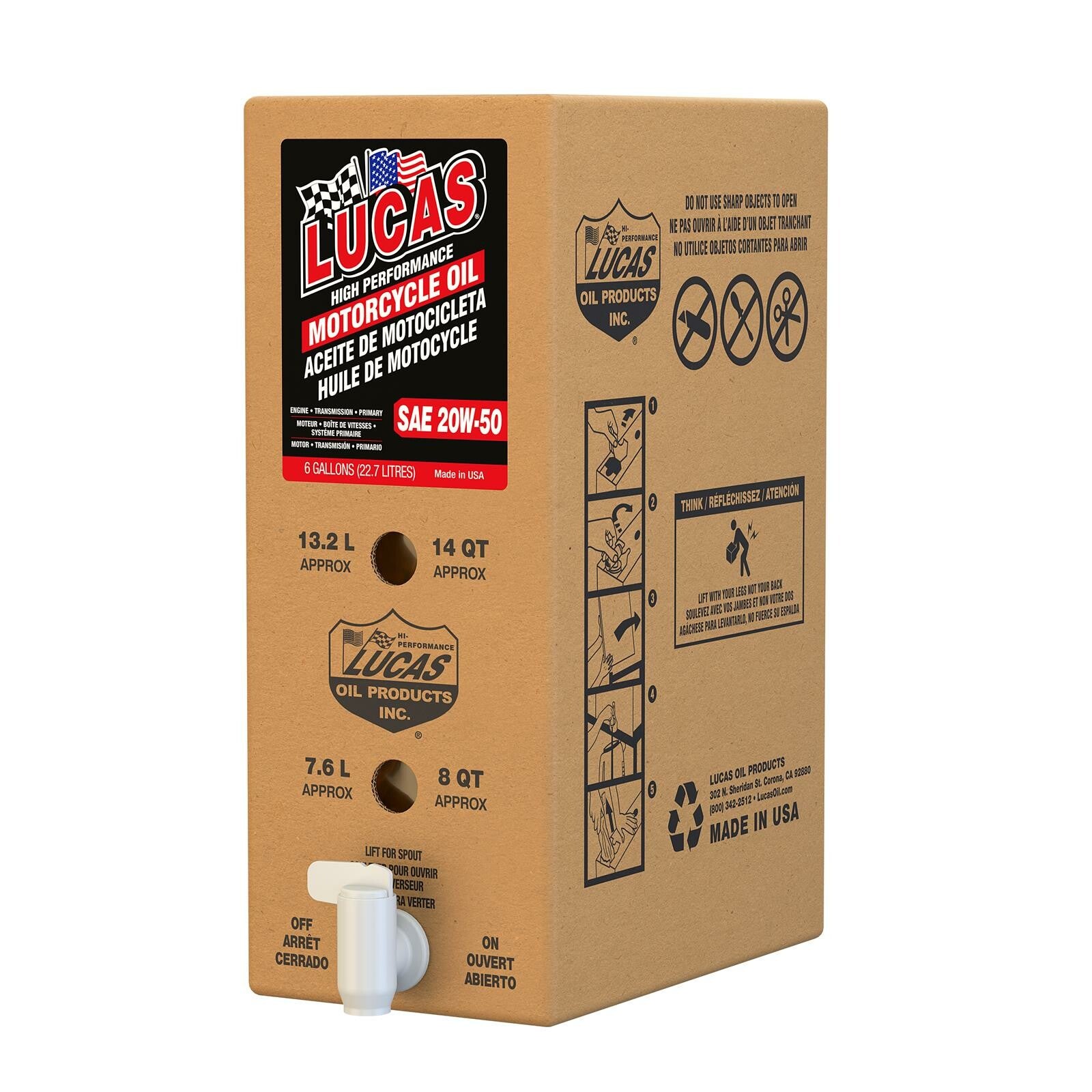 HIGH PERF MIN ENGINE OIL 4T 20W50 6GAL BOX